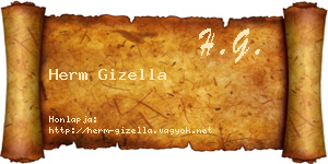 Herm Gizella névjegykártya