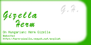 gizella herm business card
